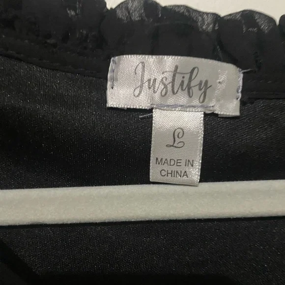 NWOT Justify Polka Dot Ruffled Black Flirty In-line Waist Dress - Picture 4 of 4